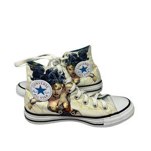 Wonder Woman Converse All Star Hi Top Wm Sz 7 Mens Sz 5 Gold Metallic